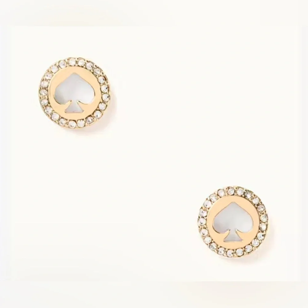 Kate Spade ♠️ New York - NEW - Spot The Spade Pave Halo Spade Studs Earrings